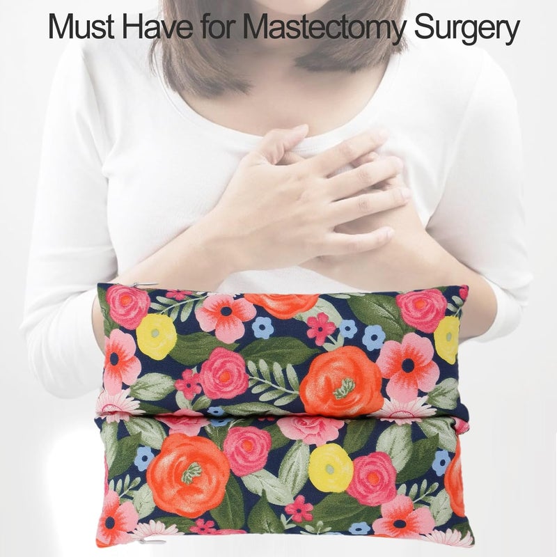 BNRendles Pacemaker Pillow Chemo Port Pillows for Mastectomy, Open Heart Surgery Recovery Gifts Breast Cancer Bypass Post Surgery Cushion, Painting Flower - Image 5